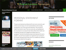 Tablet Screenshot of personalstatementformat.com